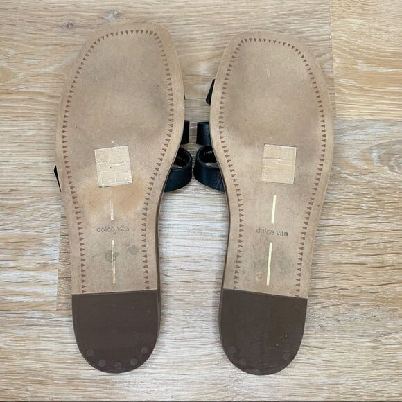 Dolce Vita Size 8 Cait Slide Leather Sandals - Picture 11 of 13